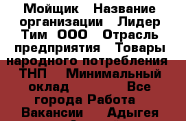 Мойщик › Название организации ­ Лидер Тим, ООО › Отрасль предприятия ­ Товары народного потребления (ТНП) › Минимальный оклад ­ 13 200 - Все города Работа » Вакансии   . Адыгея респ.,Адыгейск г.